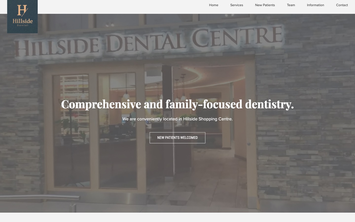 The current homepage